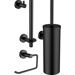 Dynamic Way Dynamic Way RVS toilet accessoires set zwart - 64915 - van Toolstation