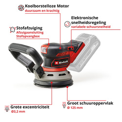 Einhell TP-RS 18/32 Li BL - Solo - Accu Excentrische Schuurmachine - Power X-Change