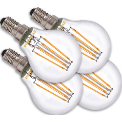 Sylvania Sylvania ToLEDo LED lamp filament kogel  E14 4,5W 470lm 2700K - 67930 - van Toolstation