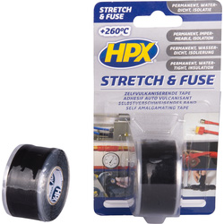 HPX HPX Stretch & Fuse Zelfvulkaniserende Tape Zwart 25mm x 3m 67950 van Toolstation