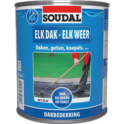 Soudal / Soudal Elk Dak - Elk Weer Dakcoating Watderdicht Zwart 750ml