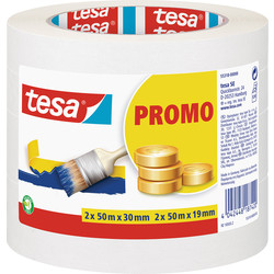Tesa Tesa PRO set universele afplaktapes 2x 19mmx50m 2x 30mmx50m 73666 van Toolstation
