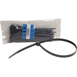 Kabelbinders zwart 370mm x 4,8 - 74569 - van Toolstation