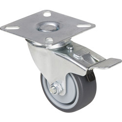 Apparaatzwenkwiel kogellager met rem 50mm 40kg - 74655 - van Toolstation