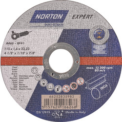 Norton Expert Norton Expert doorslijpschijf staal/inox 115x1,6x22,23mm - 77907 - van Toolstation