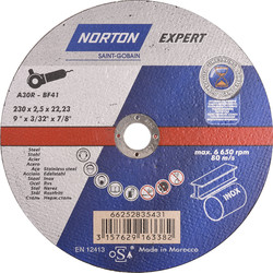 Norton Expert Norton Expert doorslijpschijf staal/inox 230x2,5x22,23mm - 78413 - van Toolstation