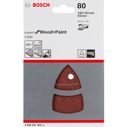 Bosch Bosch Schuurpapier 102x62 93mm 80 Grit - 79399 - van Toolstation