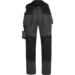 Portwest / Portwest WX3 stretch werkbroek met holsterzakken en gratis kniestukken 52 grijs/zwart