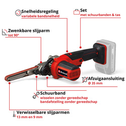 Einhell TE-BF 18 Li Solo - Accu Vijl-/Bandschuurmachine - Power X-Change