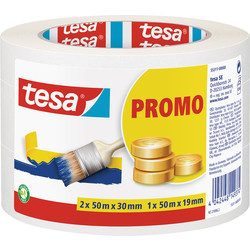 Tesa Tesa PRO set universele afplaktapes 1x 19mmx50m 2x 30mmx50m 82098 van Toolstation