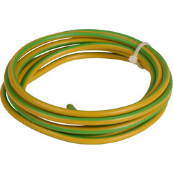 Elektrisch draad VOB H07V-U 6mm² 2,5m geel/groen - 85159 - van Toolstation
