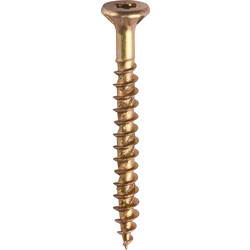 Forgefast Forgefast universele schroeven platkop voldraad geel 4x25mm TX20 85769 van Toolstation