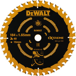 DeWalt DeWalt DT10303 Extreme Cirkelzaagblad 184x16x40T - 88095 - van Toolstation