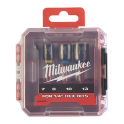 Milwaukee doppenset SHOCKWAVEâ„¢ magnetisch Hex 1/4