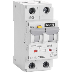 Teco Teco differentieelautomaat 2P 20A 30mA curveC - 90700 - van Toolstation