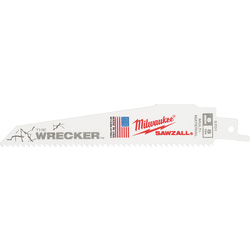 Milwaukee Milwaukee Reciprozaagblad Sawzall multi mat. Wrecker 150mm 7/11-Tpi 94078 van Toolstation