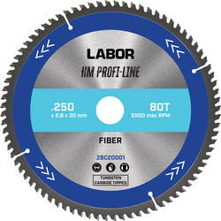 Labor Labor HM cirkelzaagblad glasvezel 250x30x2,8mm 80T 97082 van Toolstation