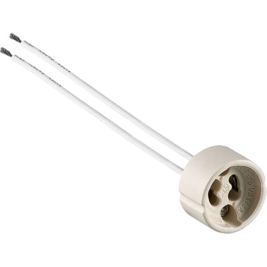 GU10 - Keramische Lampfitting - Fitting: GU10, Materiaal: Keramisch, Spanning: 230 Volt, Max Temperatuur: 250° C, Afmeting: 9mm/L15cm GU10 - Keramische Lampfitting - Fitting: GU10, Materiaal: Keramisch, Spanning: 230 Volt, Max Temperatuur: 250° C, Afmeting: 9mm/L15cm