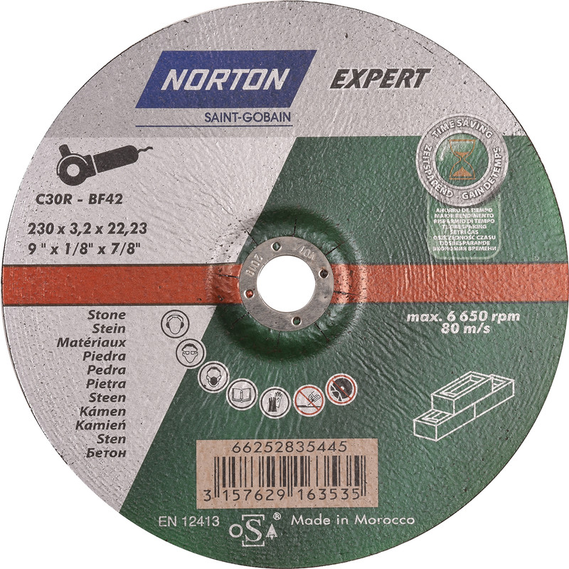 Norton Expert doorslijpschijf steen