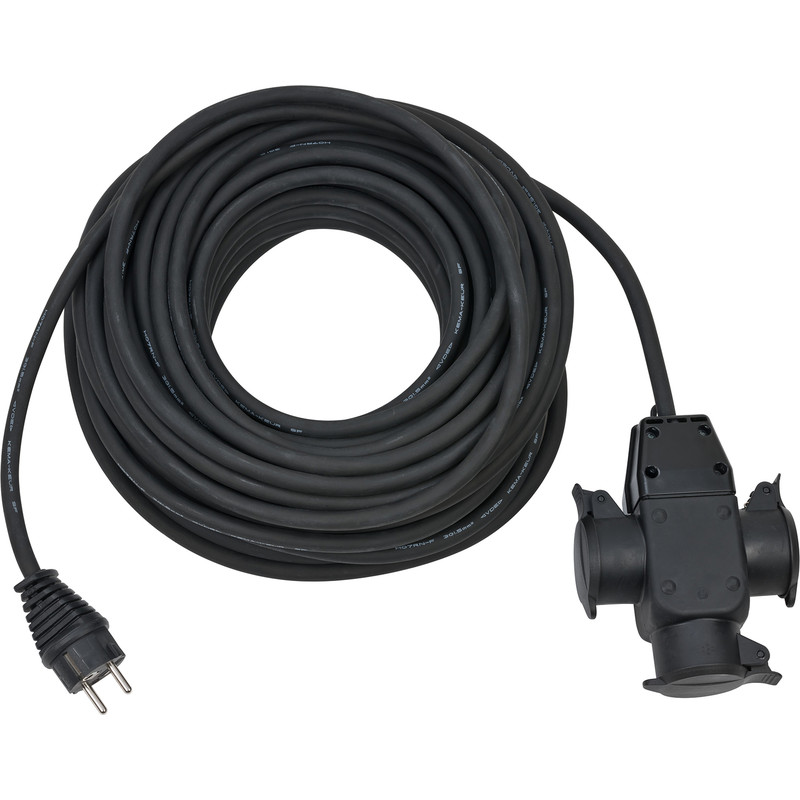 Brennenstuhl / Brennenstuhl verlengsnoer met stekkerdoos 3V RA rubber koppeling IP44 