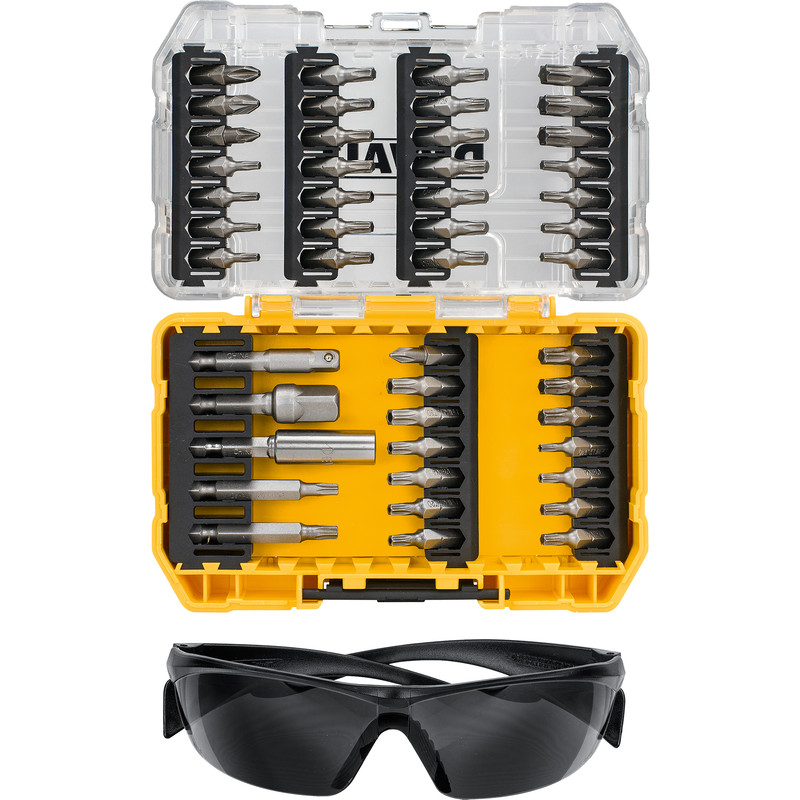 Dewalt DT70704-QZ bitset in Tough Case met GRATIS veiligheidsbril.
