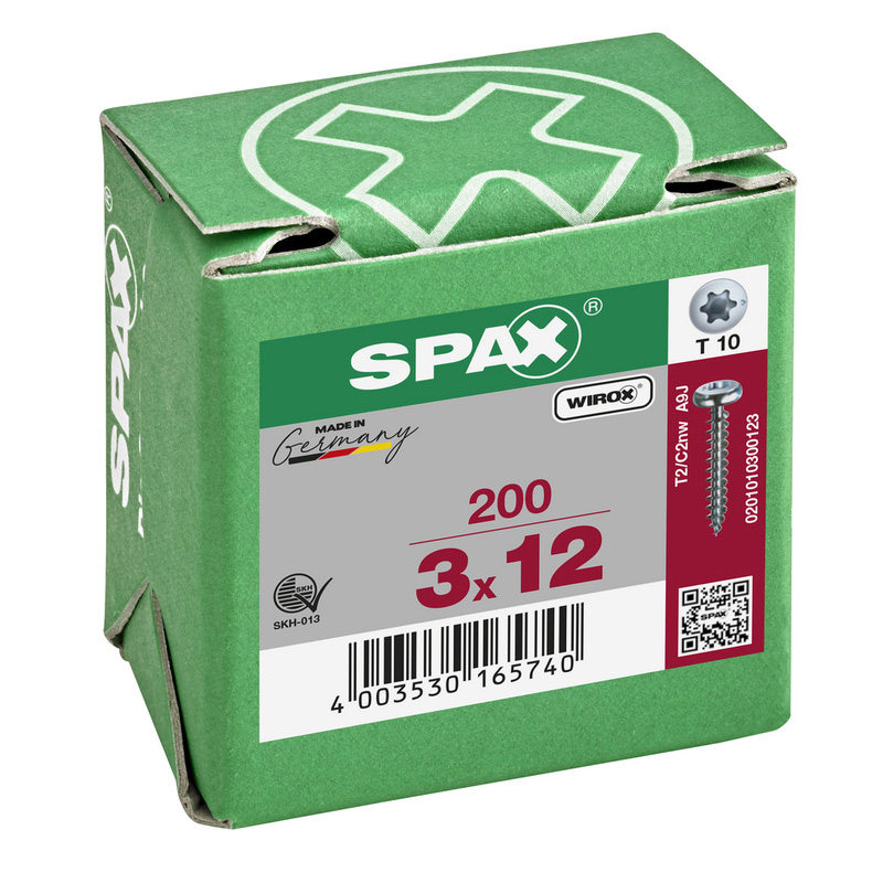 Spax universele schroeven bolkop voldraad