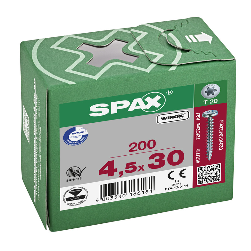 Spax universele schroeven bolkop voldraad