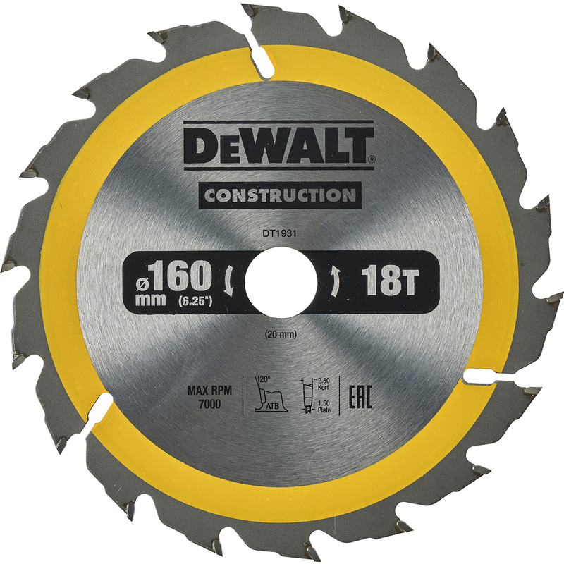 DeWALT / DeWALT cirkelzaagblad Construction hout