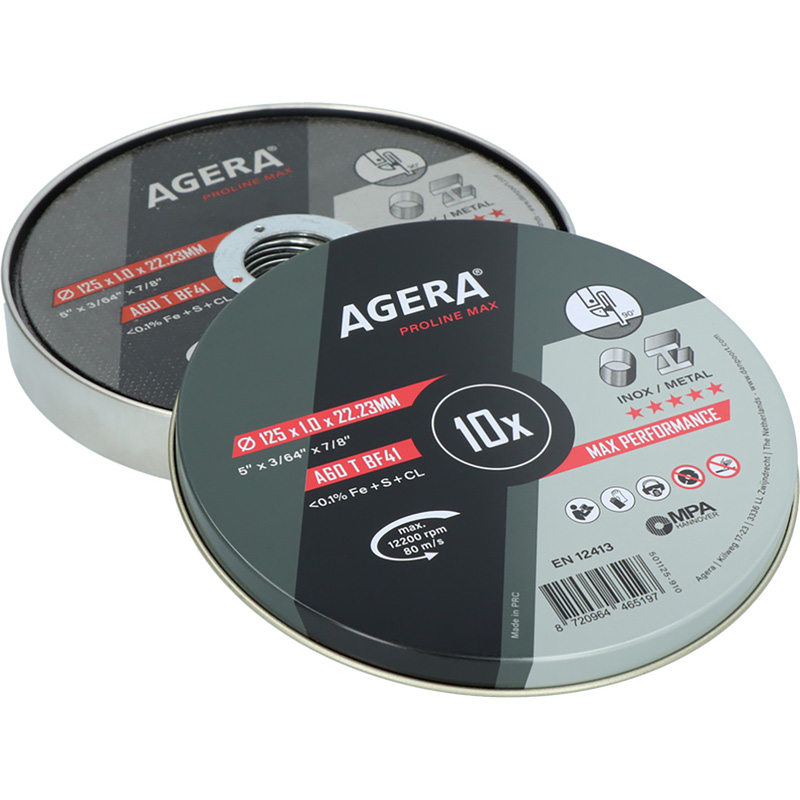 Agera / Ecoline doorslijpschijf staal/inox