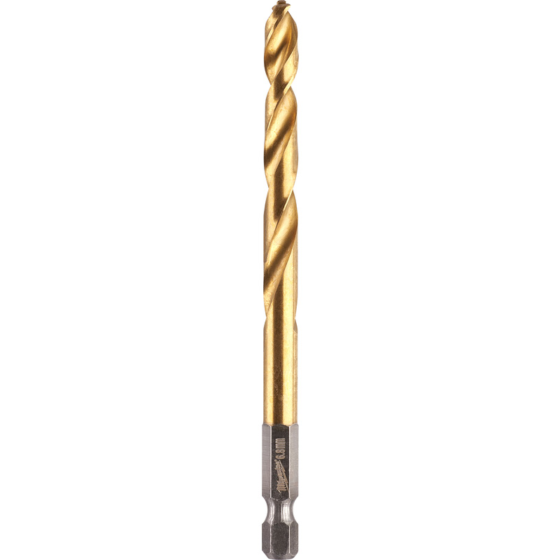 Milwaukee Metaalboor HSS-G Tin Red Hex shockwave