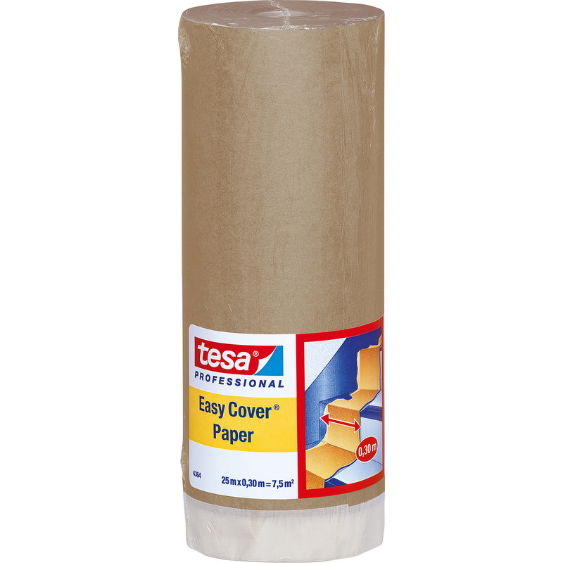 Tesa Easy Cover® Paper - 2-in-1 Masking tape & Paper - Indoor