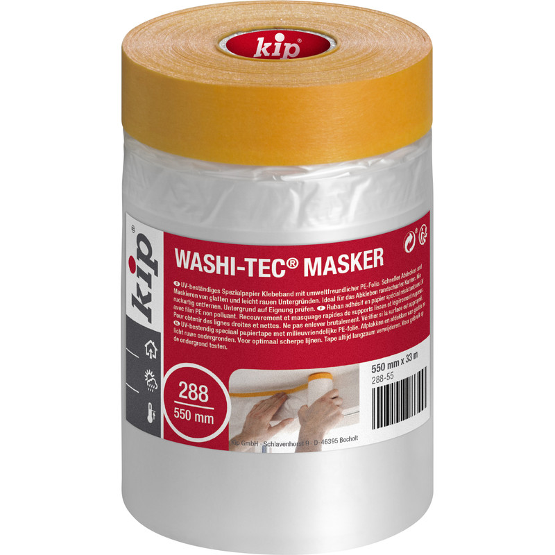 Kip 288 folie masker met Washi-Tec® tape