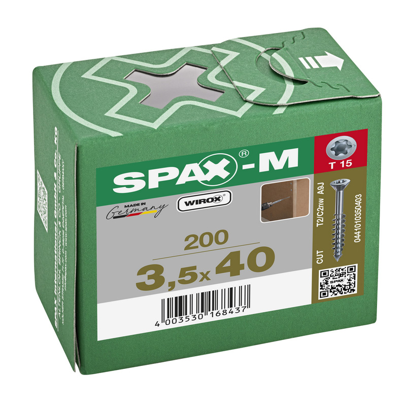 Spax deeldraad MDF schroeven T-STAR 3,5x40mm TX product.blade.meta.title.branding