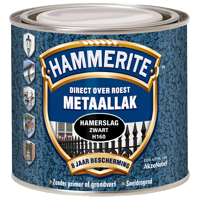 Hammerite metaallak zwart H160