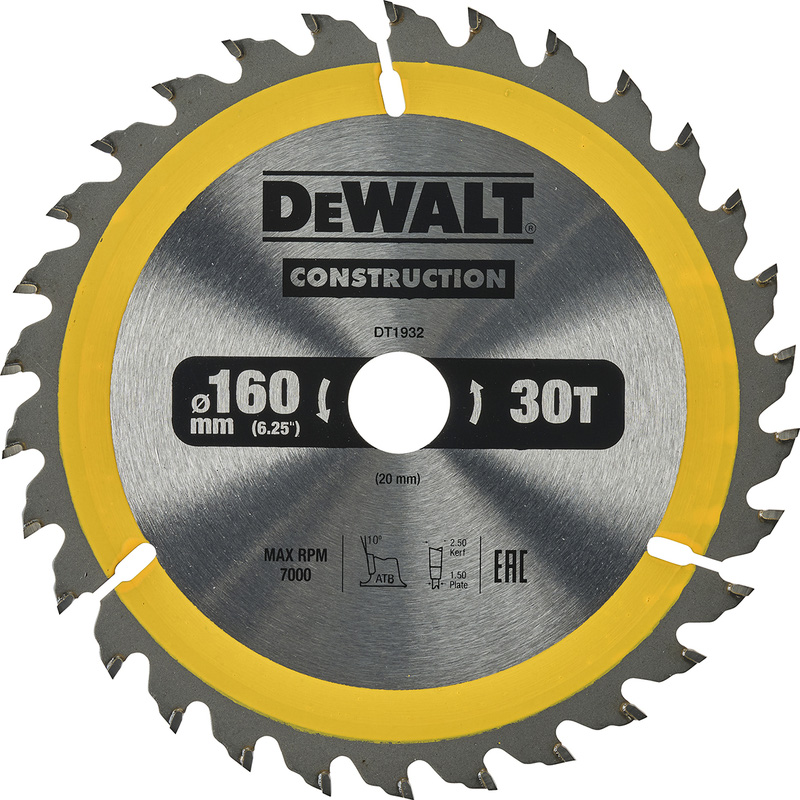 DeWALT / DeWALT cirkelzaagblad Construction hout