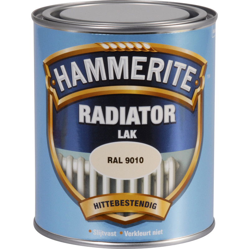 oriëntatie Enten Zwart Hammerite radiatorlak kleurvast 750ml Ral 9010 zuiver wit  product.blade.meta.title.branding