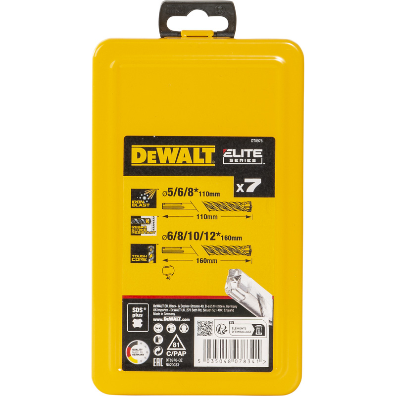 DeWALT Cassette SDS+ XLR (5, 6x2, 8x2, 10, 12mm)