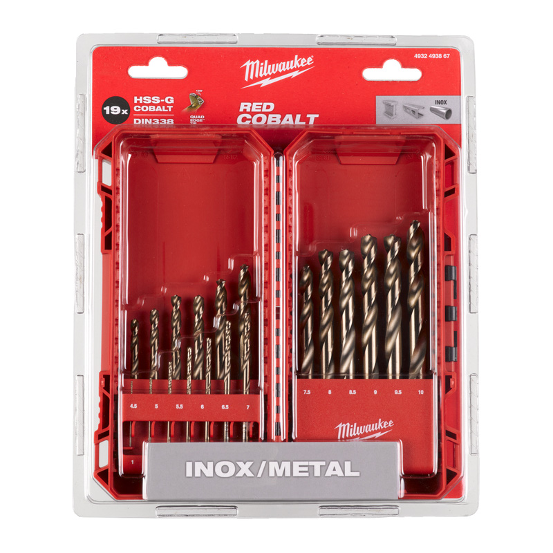 Milwaukee metaalboren set HSS-GC RED Cobalt