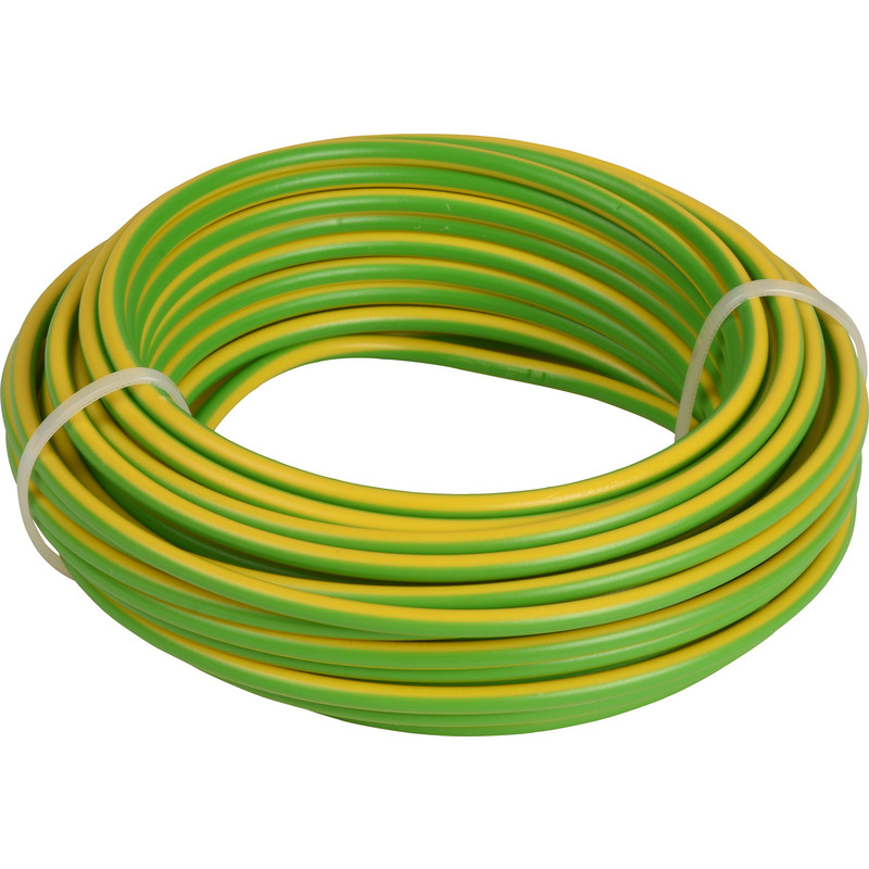 Kelder Gepensioneerde Tentakel Elektrisch draad VOB H07V-U 2,5mm² 10m geel/groen