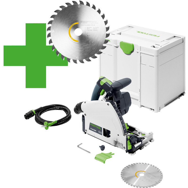 Festool TS 60 K-Plus Master Edition invalcirkelzaag machine + extra zaagblad