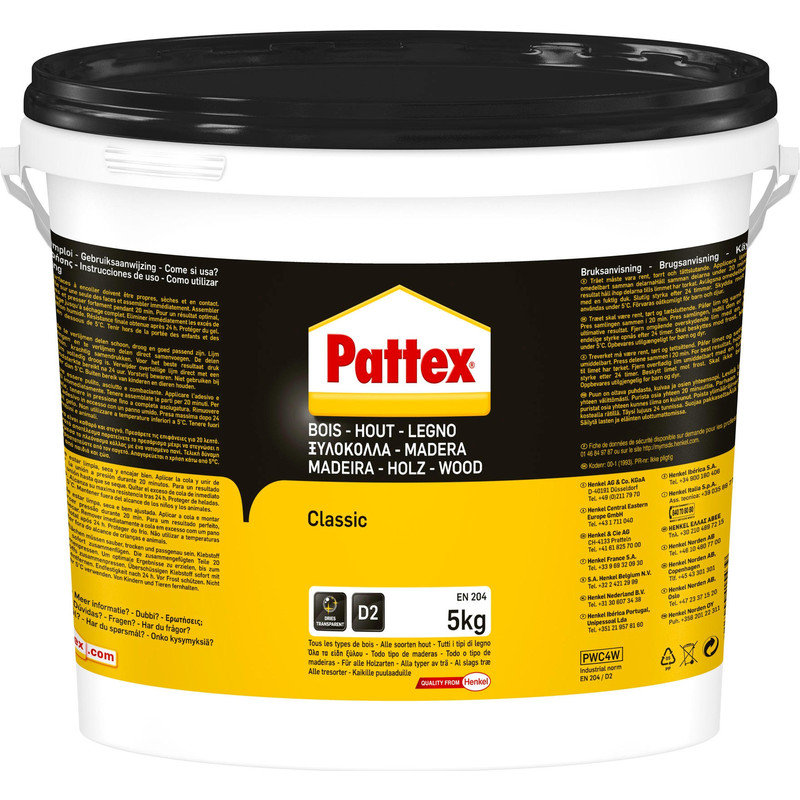 Rond en rond methaan Ultieme Pattex PRO Classic houtlijm emmer 5kg product.blade.meta.title.branding