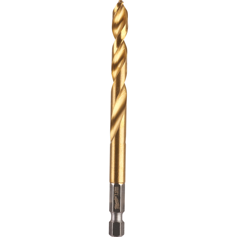 Milwaukee Metaalboor HSS-G Tin Red Hex shockwave