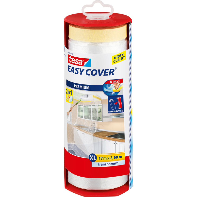 Tesa Easy Cover® Universal - 2-in-1 Masking tape & PE film- Indoor-Afroller
