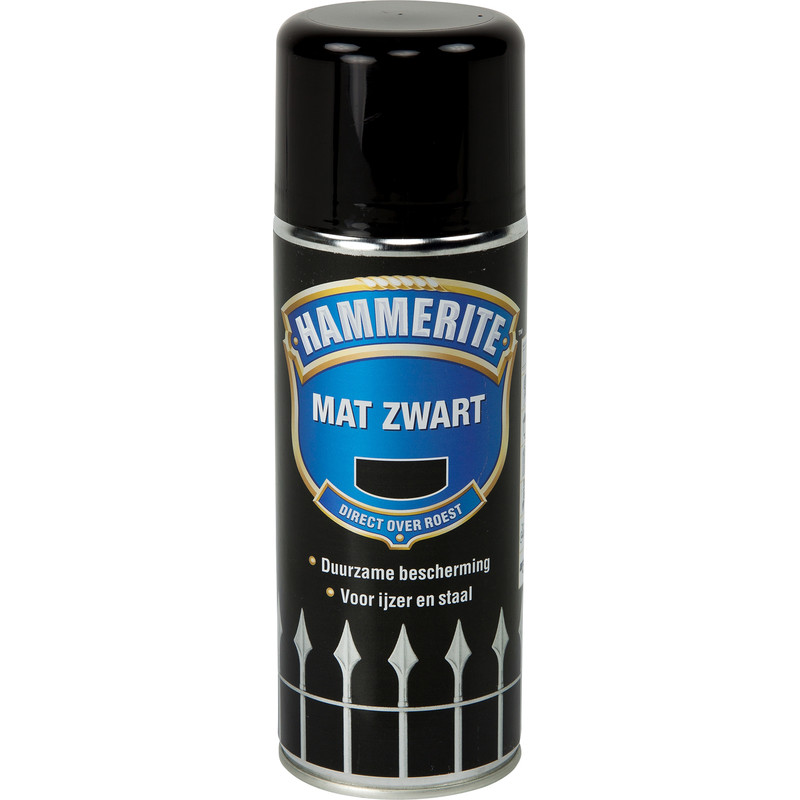 Sturen reactie Bezighouden Hammerite metaallak 400ml mat zwart product.blade.meta.title.branding