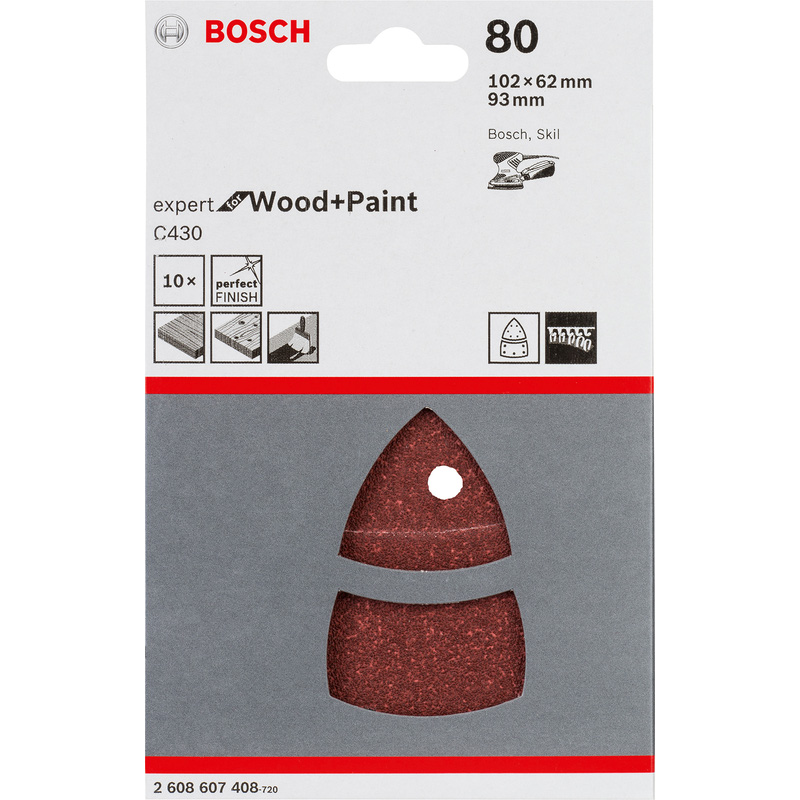 Bosch Delta Schuurpapier 102x62x93mm