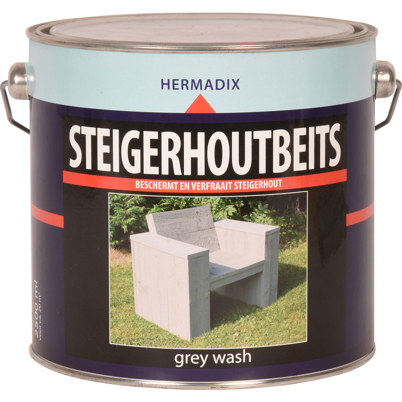 zoon vermoeidheid escort Hermadix steigerhout beits 2,5L grey wash