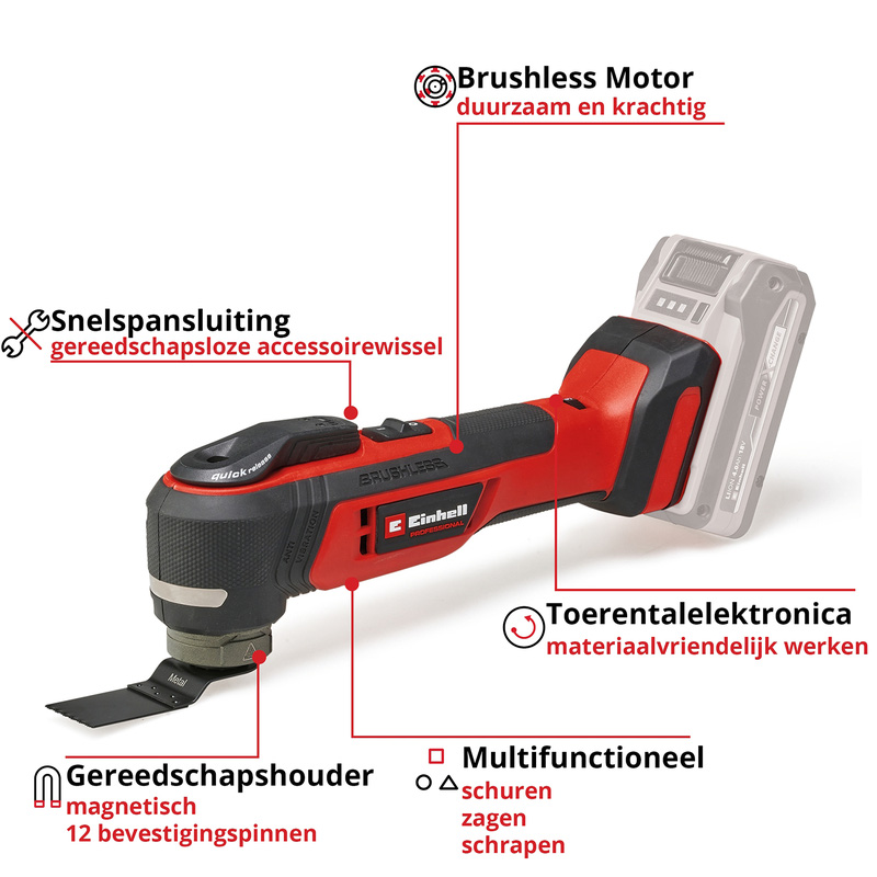 Einhell TP-MG 18 Li BL accu multitool