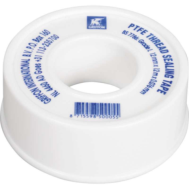 Geweldig terugtrekken ozon Griffon P.T.F.E. tape voor waterleiding 12mx12mmx0,076mm  product.blade.meta.title.branding