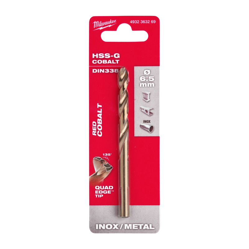 Milwaukee metaalboor HSS-GC RED Cobalt