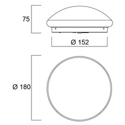 Sylvania / Sylvania SylCircle LED wand/plafondlamp DualTone 6